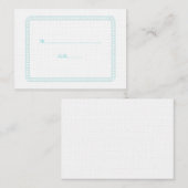 Aqua Encirclated Rounded Wedding Platzkarte (Vorne/Hinten)
