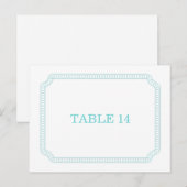 Aqua Encirclated Ticket Tischnummer Postkarte (Vorne/Hinten)