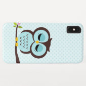 Aqua-Eule Case-Mate iPhone Hülle (Rückseite (Horizontal))