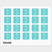 Aqua Extravagant Ornamental Save the Date Stickers (Blatt)