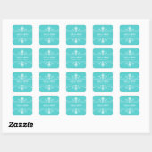 Aqua Extravagant Ornamental Wedding Stickers (Blatt)