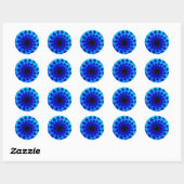 Aqua Eye Runder Aufkleber (Blatt)