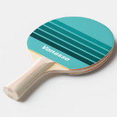 Aqua Fade Across Striping with Name Tischtennis Schläger (Vorderseite)