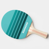 Aqua Fade Across Striping with Name Tischtennis Schläger (Seitenansicht)