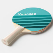 Aqua Fade Angled Striping with Name Tischtennis Schläger (Vorderseite)