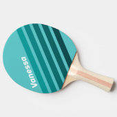 Aqua Fade Angled Striping with Name Tischtennis Schläger (Seitenansicht)