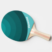 Aqua Fade Circle Stripe with Name Tischtennis Schläger (Seitenansicht)