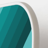 Aqua Fade Stripes with Name Pickleball Schläger (Linke Seite)