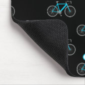 Aqua-Fahrrad des Zykologen auf schwarz Mousepad (Ecke)