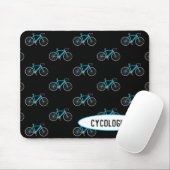 Aqua-Fahrrad des Zykologen auf schwarz Mousepad (Mit Mouse)