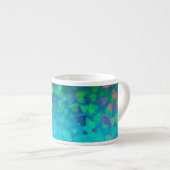 Aqua Falling Hearts Espressotasse (Vorderseite Rechts)