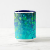 Aqua Falling Hearts Tasse (Zentrum)