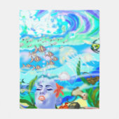 Aqua Fantasy Fleece Blanket (Vorderseite)