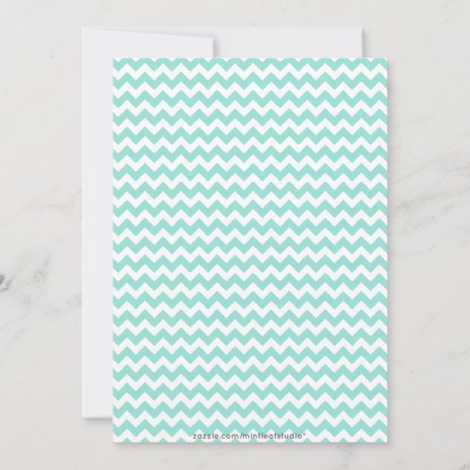 Aqua farbige Hochzeits-Einladung Venturas Einladung (Rückseite)