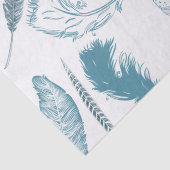 Aqua Feathers Seidenpapier (Detail)