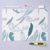 Aqua Feathers Seidenpapier (Handwerk)