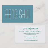 Aqua FENG SHUI Simple Style V53K Visitenkarte (Vorne/Hinten)