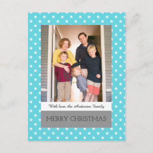 Aqua Festive Stars Foto Locarno Feiertagspostkarte