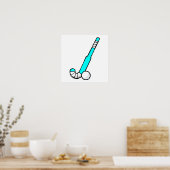 Aqua Field Hockey Stick Poster (Küche)