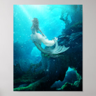 Aqua Fiona Mermaid Poster