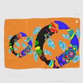 Aqua Fish Eastern Design Golf Handtuch (Horizontal)