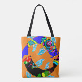 Aqua Fish Eastern Tote Tasche (Rückseite)