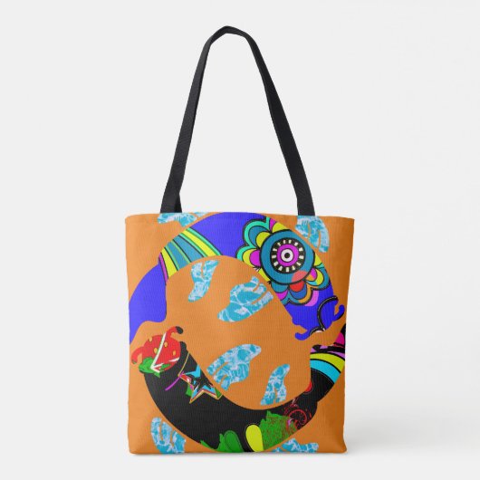 Aqua Fish Eastern Tote Tasche (Rückseite)