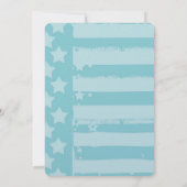 Aqua Flag Wedding Einladung (Rückseite)