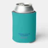 Aqua Flamingo Bride Squad Bachelorette Can Cooler Dosenkühler (Kanne Rückseite)