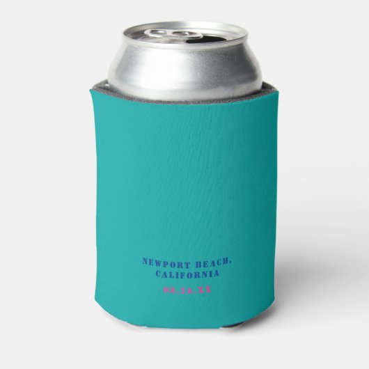Aqua Flamingo Bride Squad Bachelorette Can Cooler Dosenkühler (Kanne Rückseite)