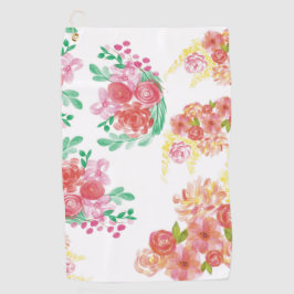 Aqua fleur golfhandtuch
