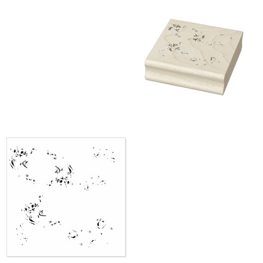 Aqua fleur gummistempel (Stempel)