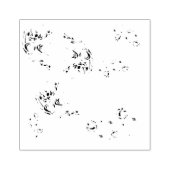 Aqua fleur gummistempel (Prägung)