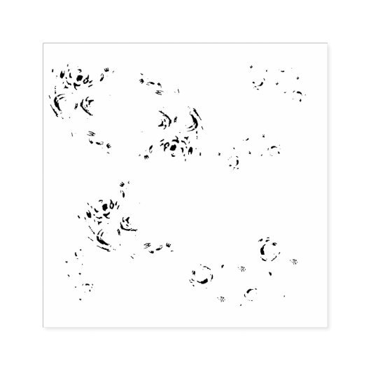 Aqua fleur gummistempel (Prägung)