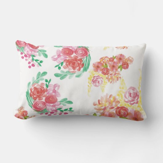 Aqua fleur lendenkissen (Vorderseite)