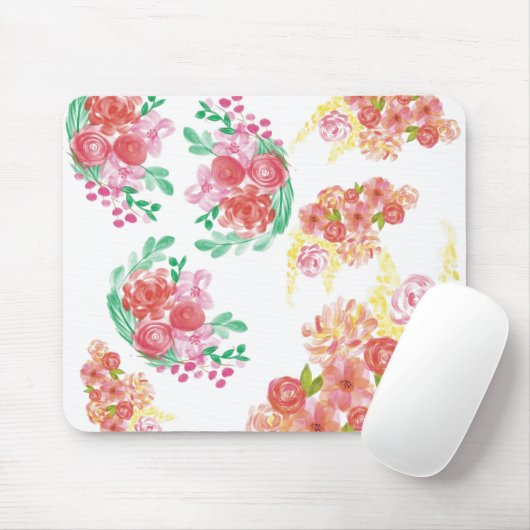 Aqua fleur mousepad (Mit Mouse)