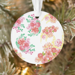 Aqua fleur ornament