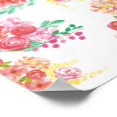 Aqua fleur poster (Ecke)