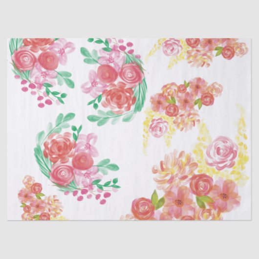 Aqua fleur seidenpapier (Vorderseite)