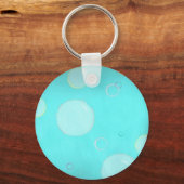 Aqua Floating Circles and bubbles Schlüsselanhänge Schlüsselanhänger (Vorderseite)