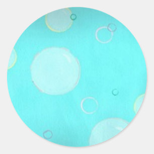 Aqua Floating Kreise und Blasen Aufkleber