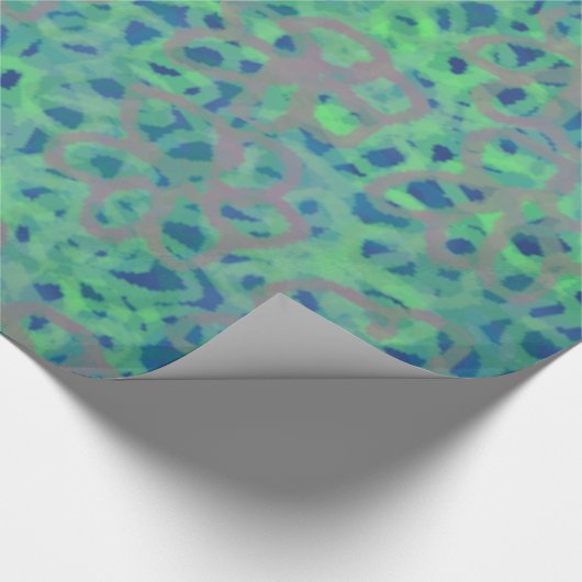 Aqua floral Abstract Design Geschenkpapier (Ecke)