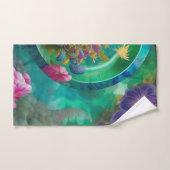 Aqua Floral Abstrakt Unterwasser Garten Badhandtuch Set (Handtuch)