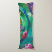 Aqua Floral Abstrakt Unterwasser Garten Seitenschläferkissen (Vorderseite Vertikal)