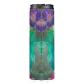 Aqua Floral Abstrakt Unterwasser Garten Thermosbecher (Rückseite)