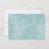 Aqua Floral Embossed UAWG Einladung (Rückseite)