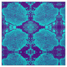 Aqua Floral Fabric Stoff
