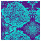 Aqua Floral Fabric Stoff (Nahaufnahme)