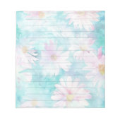 Aqua floral notizblock (Vorderseite)