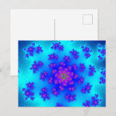 Aqua Floral Sprinkles Postkarte (Vorne/Hinten)